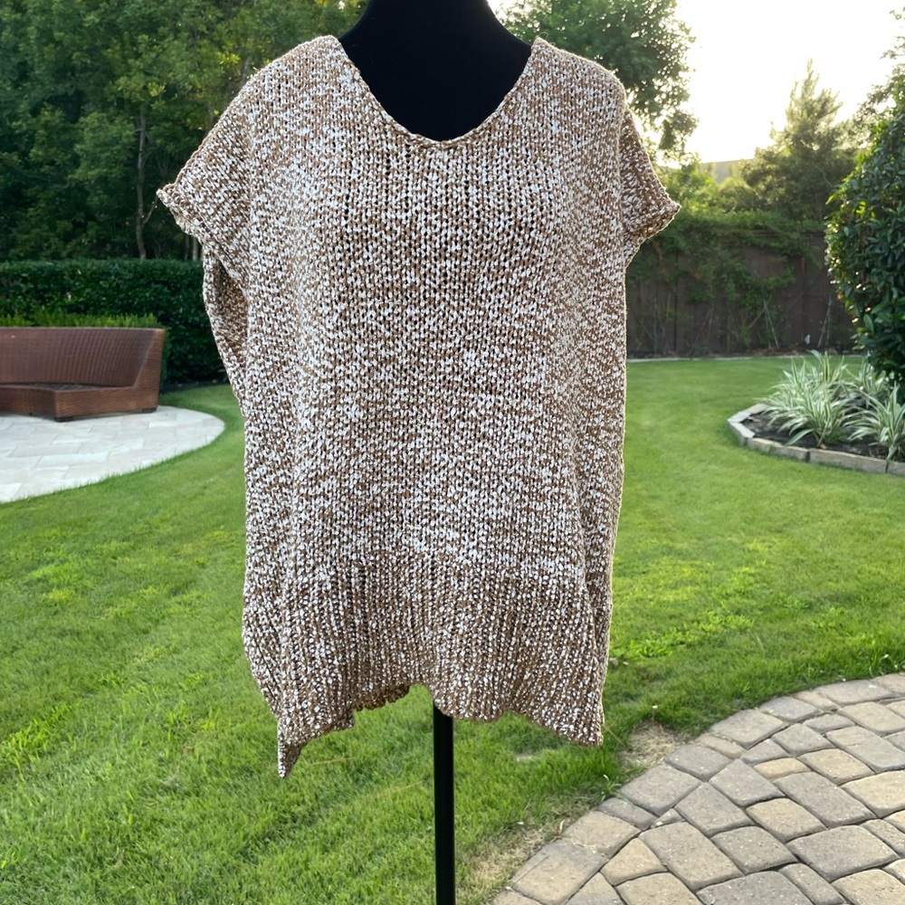 Lafayette 148- Knitted Sweater (Size S/P) Gold Top